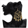 E-5377  2 Style Trendy Big Gold Metal Natural Sea Shell Starfish Pendant Drop Earrings for Women Beach Party Jewelry