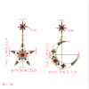 E-5386  Fashion Stars Moon Shape Acrylic Diamond Embellishment Alloy Statement Earrings For Women Jewelry