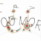 E-5386  Fashion Stars Moon Shape Acrylic Diamond Embellishment Alloy Statement Earrings For Women Jewelry