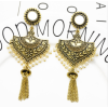 E-5387 Indian Vintage Gold Silver Bell Tassel Statement Jhumka Earrings For Women Party Jewelry