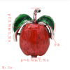 P-0439 Red Green Enamel Apple Brooches For Women Girl Dress Suit Summer Party Accessories