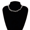 N-7272 Fashion transparent rough alloy necklace coin pendant ladies party jewelry