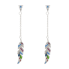 E-5412  N-7280 Gold Silver Leaf Statement Pendant Necklace Earrings Bridal Wedding Party Jewelry