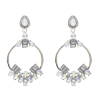 E-5467 Big Hoop Round Circle Crystal Pendant Drop Earrings For Women Wedding Statement Earrings Jewelry Gifts