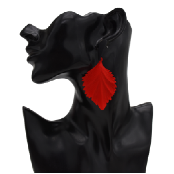 E-5474 Alloy Novelty Maple Leaf Earrings for Women Ladies Big Dangle Drop Earrings