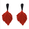 E-5474 Alloy Novelty Maple Leaf Earrings for Women Ladies Big Dangle Drop Earrings