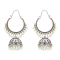 E-5506 Classic Big Bells Pendant Indian Earrings Women Bohemia Ethnic Metal Geometric Drop Earring