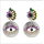 E-5515 Vintage Exaggerating Colorful Crystal Big Evil eye Dangle Earrings for Women Fashion Jewelry
