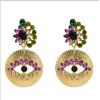 E-5515 Vintage Exaggerating Colorful Crystal Big Evil eye Dangle Earrings for Women Fashion Jewelry
