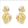 E-5522 2019 Newest Gold Leaf Drop Earrings for Women Bridal Tear Drop Hanging Earrings Pearls Jewelry