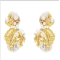 E-5522 2019 Newest Gold Leaf Drop Earrings for Women Bridal Tear Drop Hanging Earrings Pearls Jewelry