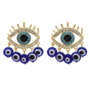 E-5532 2019 Fashion Evil Eye Big Statement Earring Punk Exaggerated Dripping Oil Evil Eye Drop Earring