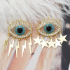 E-5532 2019 Fashion Evil Eye Big Statement Earring Punk Exaggerated Dripping Oil Evil Eye Drop Earring
