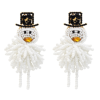 E-5545 Handmade Snowman Earrings For Women Fashion Statement Earrings  Christmas Gift