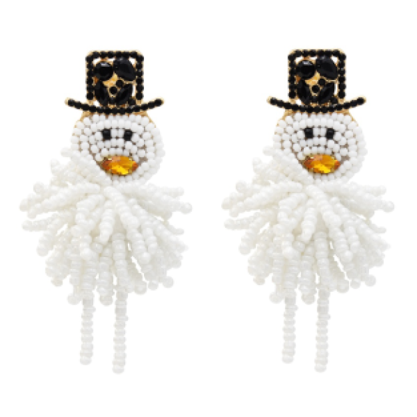 E-5545 Handmade Snowman Earrings For Women Fashion Statement Earrings  Christmas Gift