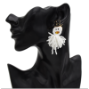 E-5545 Handmade Snowman Earrings For Women Fashion Statement Earrings  Christmas Gift
