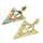 E-5617 Vintage Silver Gold Alloy Triangle Shape Earrings Enamel Rhinestone Drop Earring Women Party Jewelry