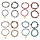 B-1005 4Pcs/Set Bohemian Acrylic Beaded Bracelets with Heart Pendant Women Charm Party Jewelry Gift