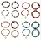 B-1005 4Pcs/Set Bohemian Acrylic Beaded Bracelets with Heart Pendant Women Charm Party Jewelry Gift