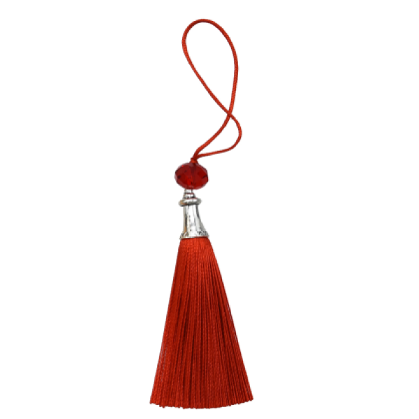 E-5641 10Pcs/Lot 4 Colors Acrylic Beads Thread Long Tassel Charm Pendants For Keychains Necklace DIY Jewelry Making Findings