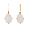 E-5711 Fashion white stone crystal hoop earrings Spring Summer Jewelry