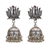 E-5713 Vintage bell tassel earrings ethnic style gold and silver bell hollow earrings jewelry