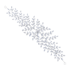 F-0819 Silver transparent rhinestone leaves bridal hair accessories party holiday wedding women accessories