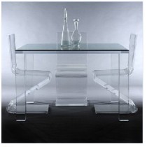 Acrylic table and  chair