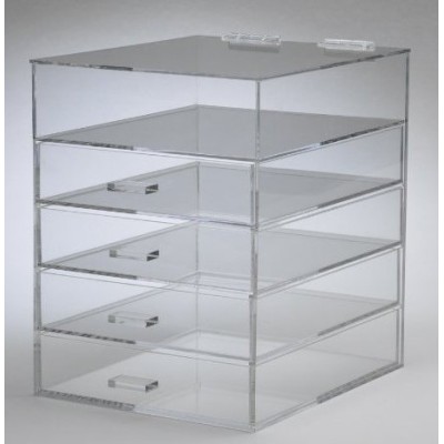 Acrylic Lucite Clear Makeup Organizer W/drawers