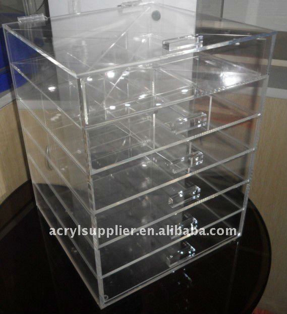 clear acrylic storage display drawers
