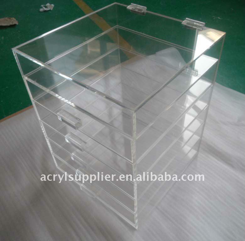 acrylic make up organiser with drawers