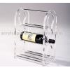 clear acrylic wine rack with two tiers