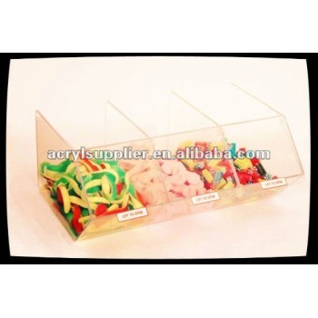 Clear acrylic dispenser for wrapped sweets