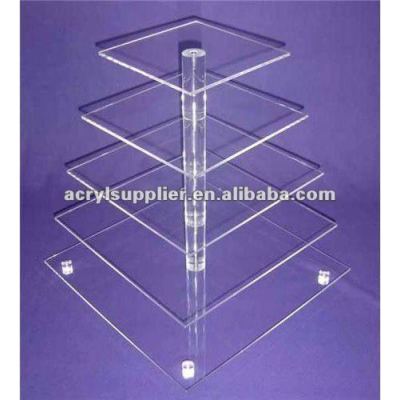 Five layer acrylic cake stand for cake shop