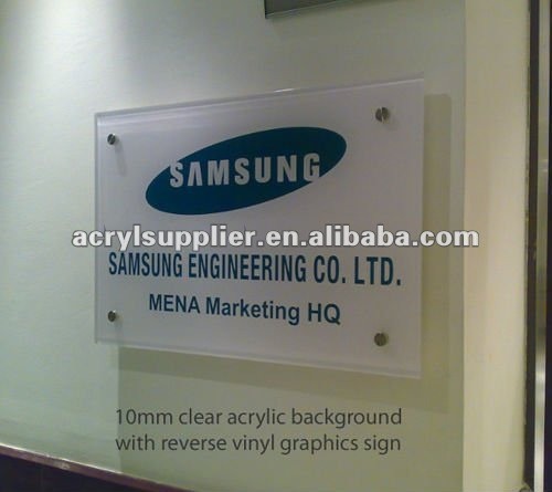 acrylic company signs stand