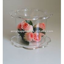 clear Acrylic flower shape box