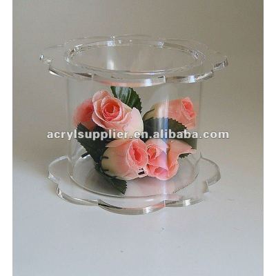 clear Acrylic flower shape box