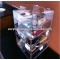 Clear-Top-Open-Acrylic Plexiglass Cosmetic Organizer Box with 4 Drawers