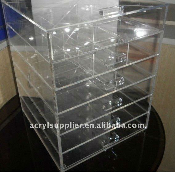 Clear acrylic drawer unit
