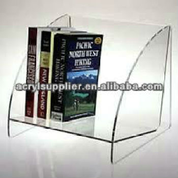 Clear acrylic book/ DVD display stand for home