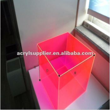 Acrylic Plexiglass Display Case/5 Sides Acrylic Display Box with polished edges