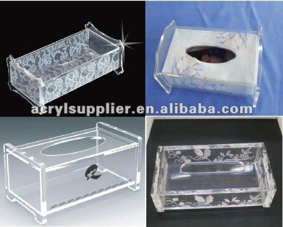 acrylic fancy tissue box