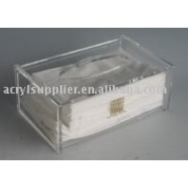 Simple transparent acrylic tissue cube box