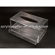 clear acrylic tissue box with drawer