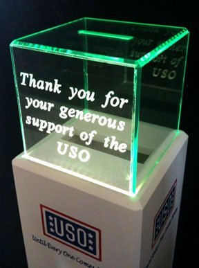 2013 Lighted acrylic donation box