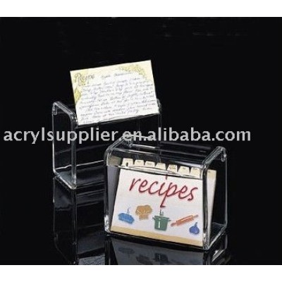 Clear Acrylic Plastic Recipe Card Holder Boxes
