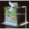 clear acrylic tissue box