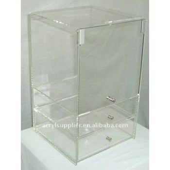 clear acrylic 3-tier makeup organizer drawers cabinet