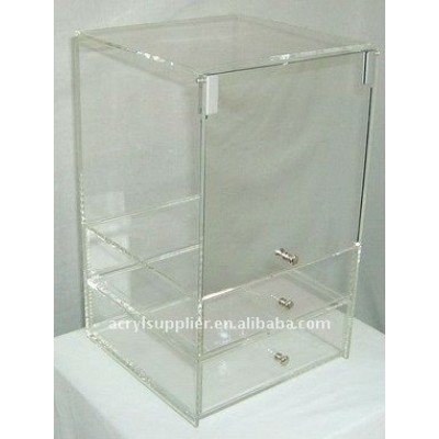 clear acrylic 3-tier makeup organizer drawers cabinet