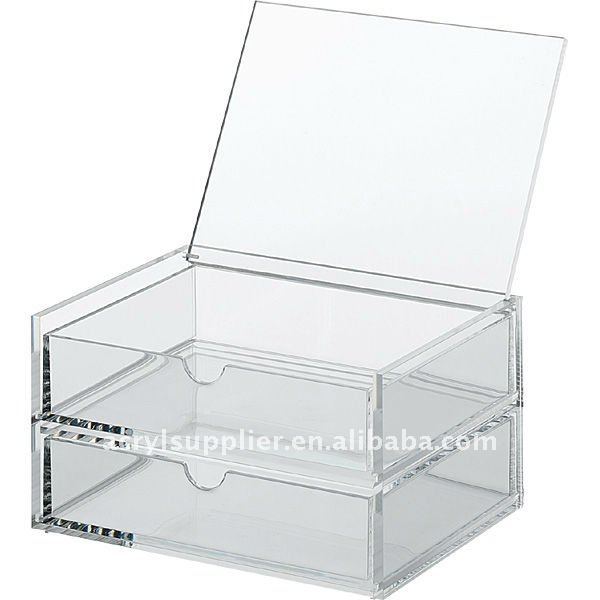 3 tiers acrylic display storage organiser with drawers